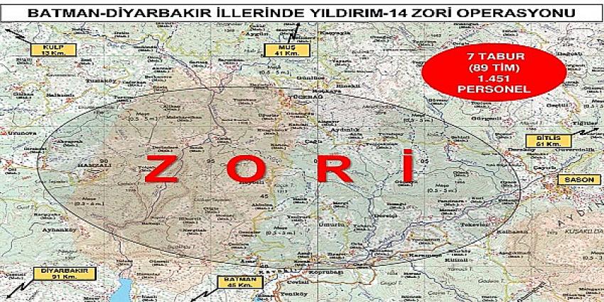 Yıldırım-14 Zori Operasyonu Başlatıldı