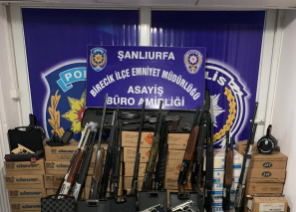 Birecik İlçe Emniyet Müdürlüğü Kaçak Silah ve Mermi Ele Geçirildi