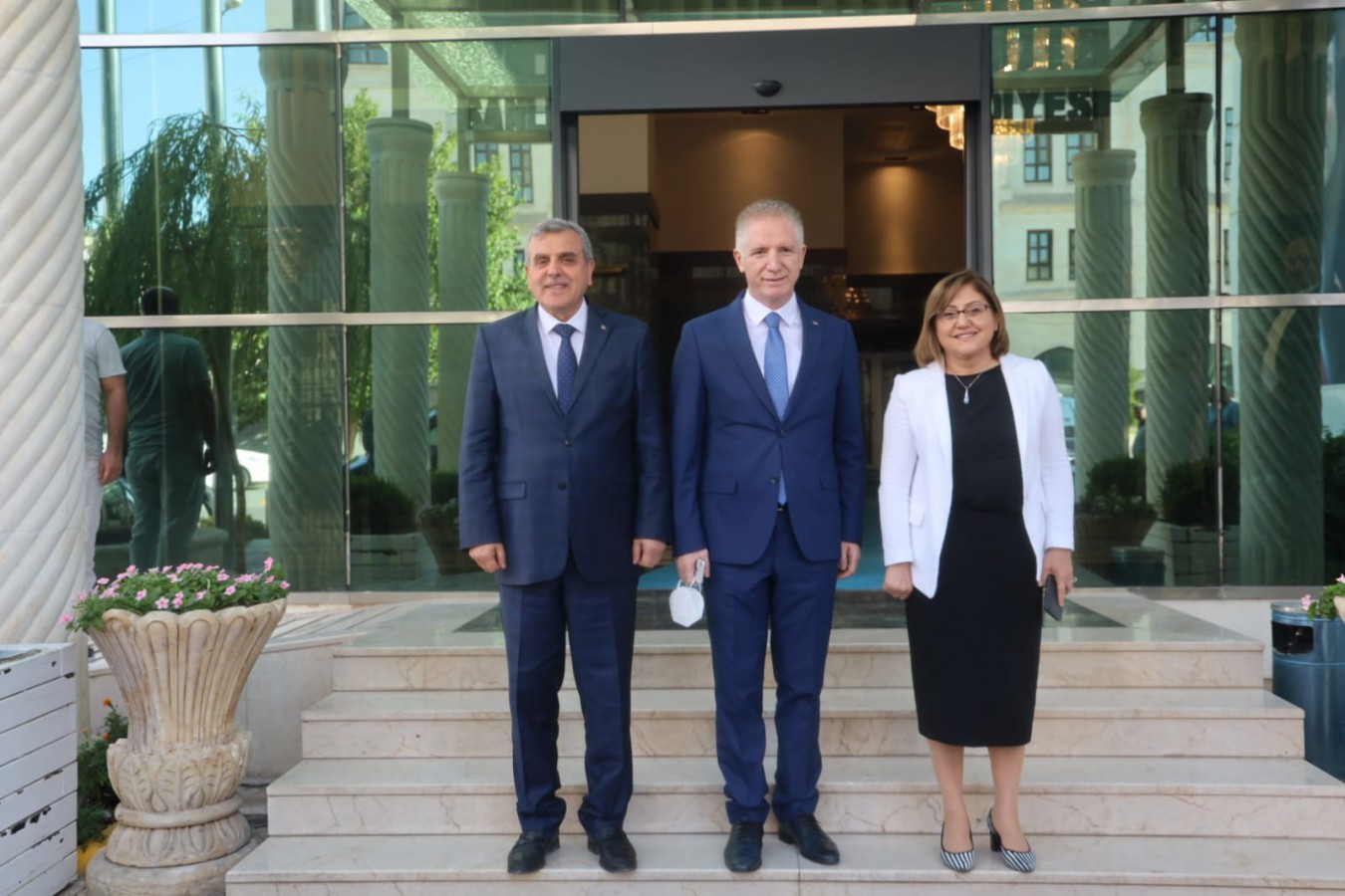 Vali Gül Ve Başkan Fatma Şahin’den Başkan Beyazgül’e ziyaret