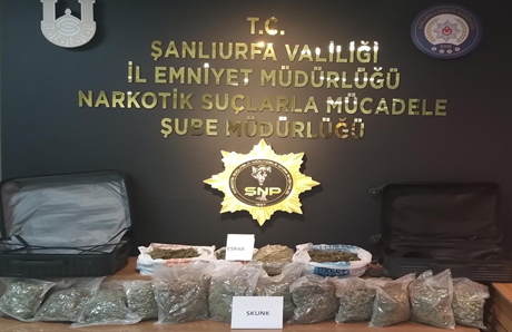 Urfa'da 74 kilo 350 gram uyuşturucu madde ele geçirildi