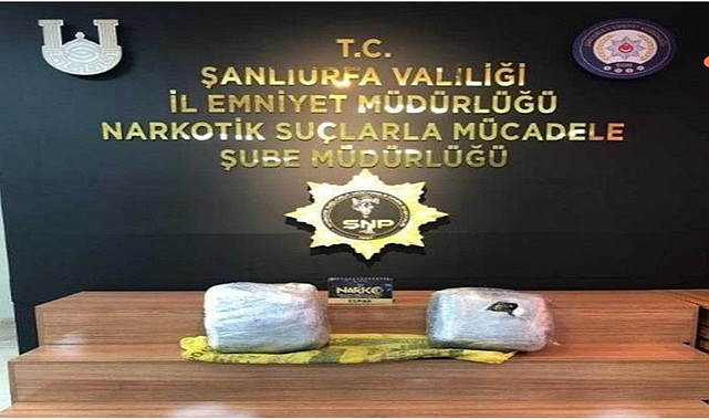 Urfa’da durdurulan araçtan esrar çıktı