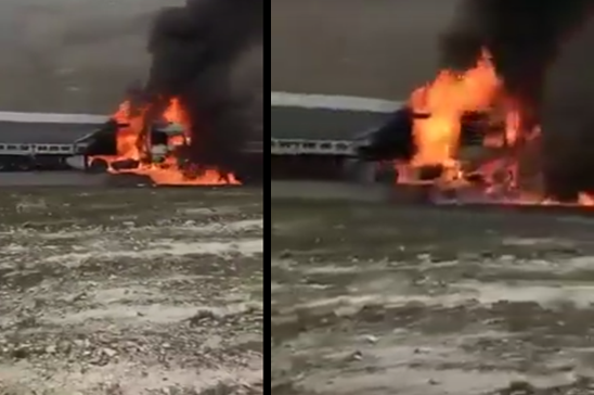 Urfa’da korkutan yangın! Tır yanarak kül oldu