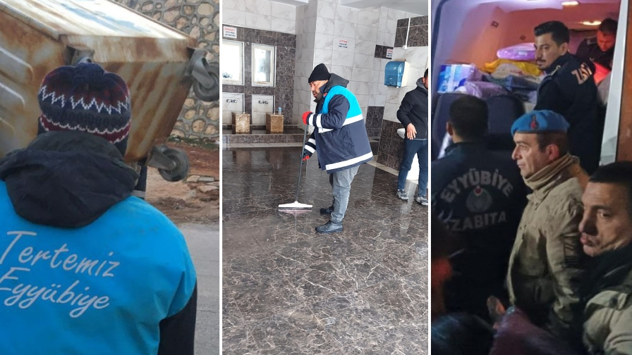 Eyyübiye Belediyesi komşuya yardıma koştu