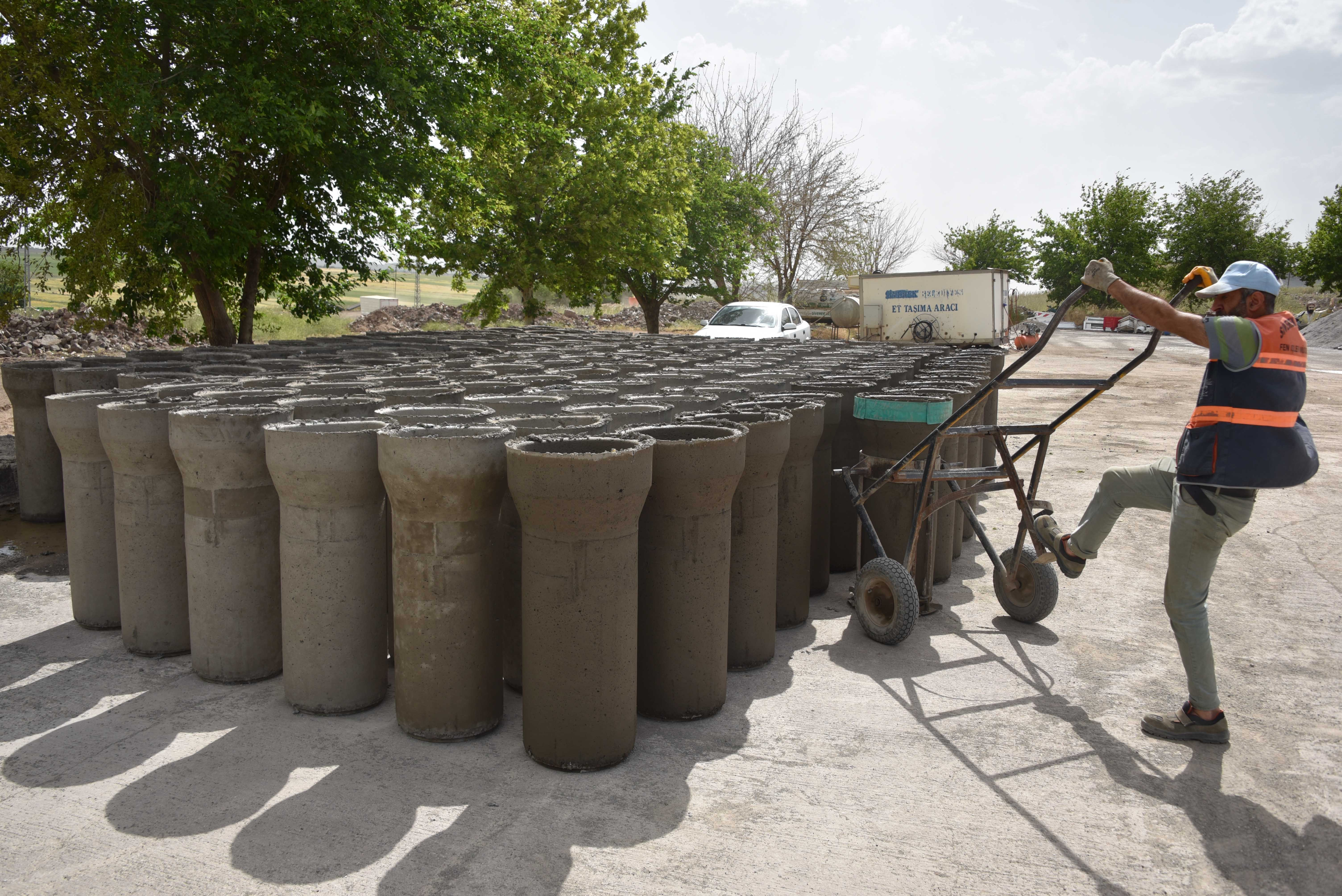 Siverek'te beton boru üretim kapasitesi arttırıldı