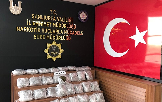 Şanlıurfa'da uyuşturucu operasyon! 19 kilo skunk  ele geçirildi