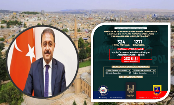 Vali Şıldak açıkladı! 233 kişi yakalandı
