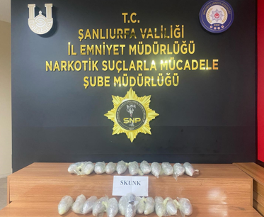 Urfa'da uyuşturucu operasyon! 8 kilo skunk ele geçirildi