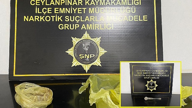 Ceylanpınar'da uyuşturucu operasyon! 1 tutuklama