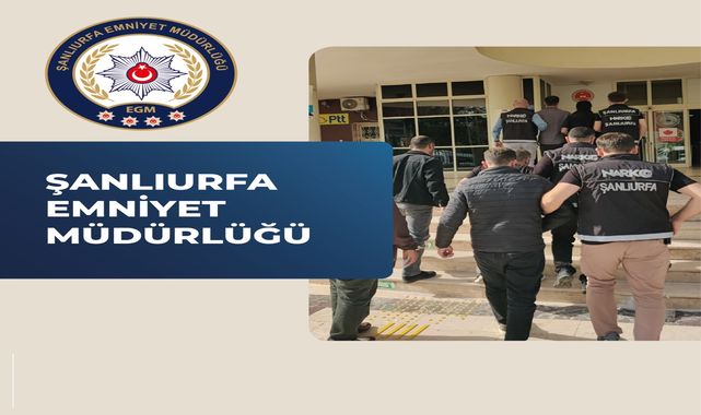 Urfa'da eş zamanlı uyuşturucu operasyon! 9 tutuklama