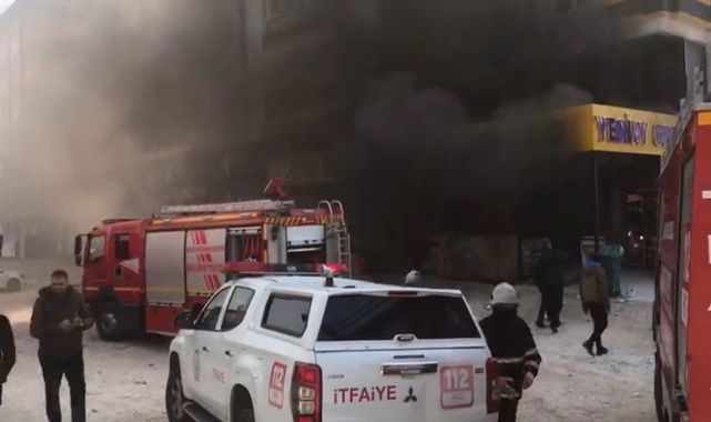 Urfa'da bir market'te yangın çıktı! Maddi hasar meydana geldi