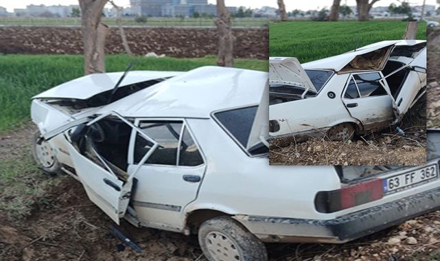 Urfa’da otomobil şarampole yuvarlandı! 3 yaralı
