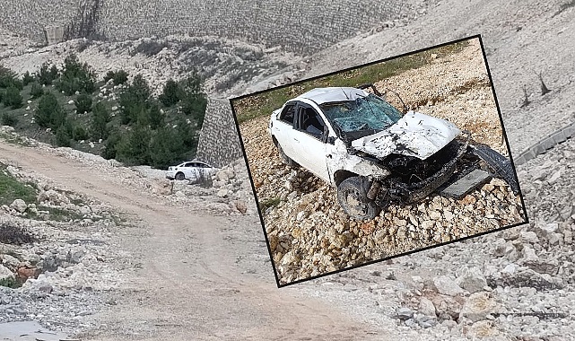 Yanı yerde bir otomobil daha uçuruma uçtu!