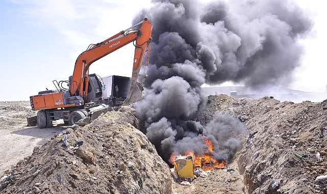 Ceylanpınar'da 9,5 Ton Bozulan Tavuk Eti İmha Edildi!