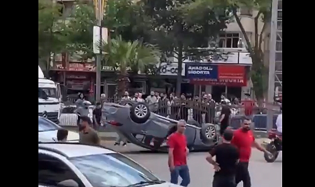 Şanlıurfa Haliliye’de Kontrolden Çıkan Araç Takla Attı!