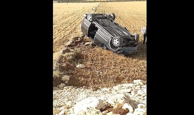Urfa’nın Ölüm Yolunda Takla Attı! Bir Kişi Yaralandı
