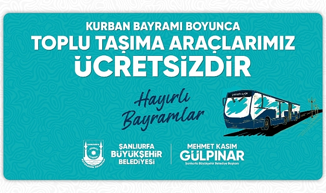 Şanlıurfa’da Bayram Boyunca Otobüsler Ücretsiz!