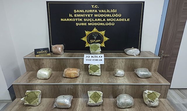 Şanlıurfa’da Dev Operasyon! 32 Kg Toz Esrar Ele Geçirildi