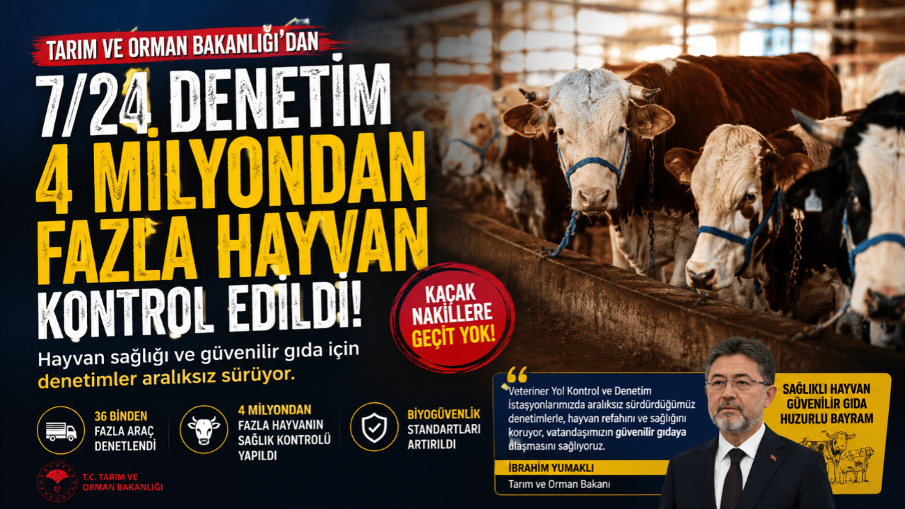 Bakanlıktan Sıkı Denetim 4 Milyondan Fazla Hayvan Kontrol Edildi