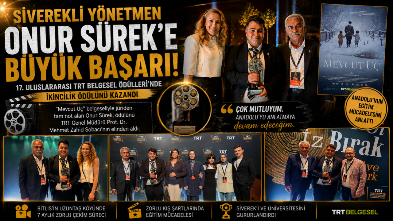 Siverekli Yönetmen TRT Belgesel Ödülleri'nde Zirveye Yükseldi
