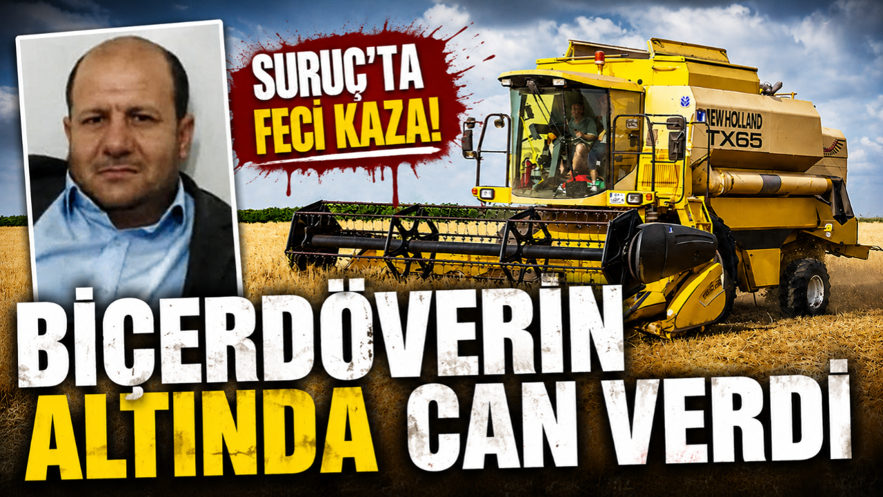 Suruç'ta Feci Kaza! Biçerdöverin Altında Can Verdi