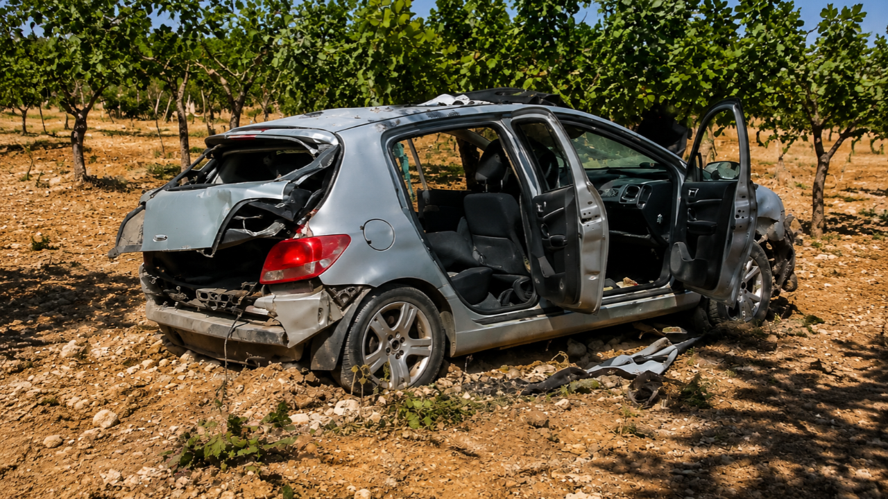Urfa’da Otomobil Fıstık Tarlasına Girdi: Kadın Sürücü Yaralandı