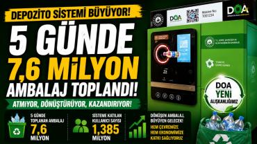 Depozito Sistemine Rekor İlgi! 5 Günde 7,6 Milyon Ambalaj Toplandı