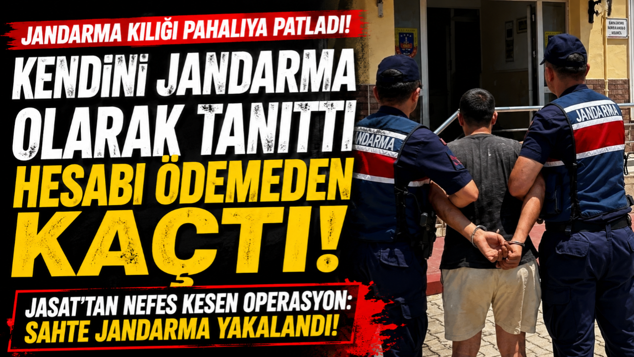 Jandarma Kılığıyla Yemek Yedi, Hesabı Ödemeden Kaçtı